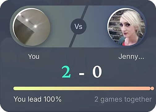 You lead Jenny Liu two to nothing