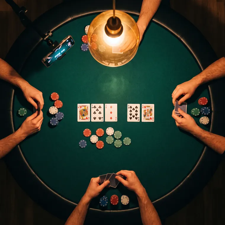 A home game filmed from overhead